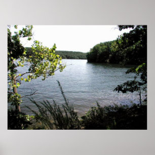 Ozarksの州立公園の湖 ポスター