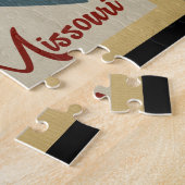 Ozarksの魚のヴィンテージ旅行の湖 ジグソーパズル (側面)