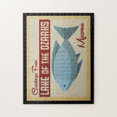 Ozarksの魚のヴィンテージ旅行の湖 ジグソーパズル (縦)