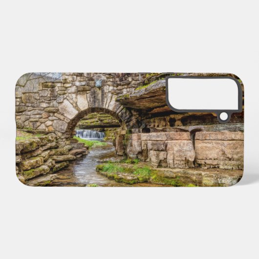 Ozarks滝の下のブリッジサムスンギャラクシーケース Samsung Galaxyケース (裏面横)