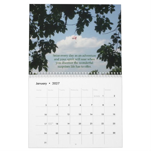 Ozarks 2012年の湖 カレンダー (1月 2027)
