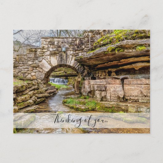 Ozarks Waterfall Under 考え Bridge S Of You ポストカード (正面)