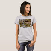Ozarks Waterfall Under Bridge Women's T-Shirt Tシャツ (正面フル)