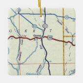 Ozona TXヴィンテージマップ セラミックオーナメント (正面)
