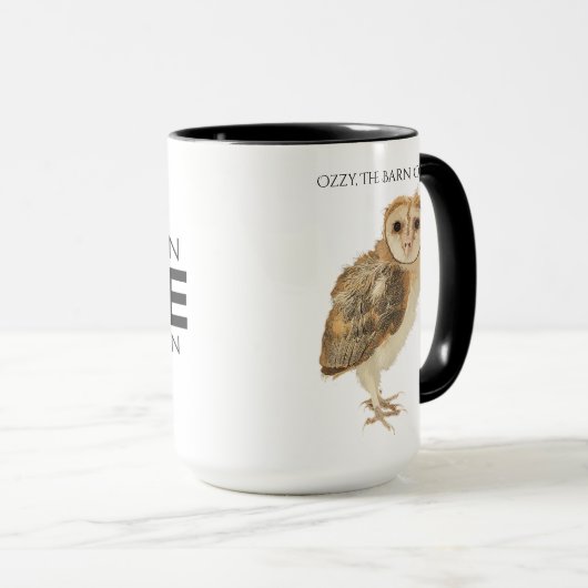 Ozzy the Barn Owl Mug マグカップ (正面右)