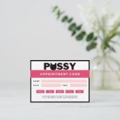 Pおもしろいアポイントメント |子猫  予約カード (スタンド正面)