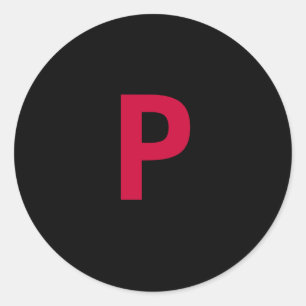 Pのステッカー ラウンドシール