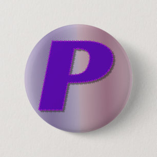 Pの紫色のmnogram 缶バッジ
