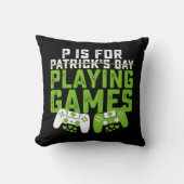 Pはゲーマー遊ゲーミングセントパトリックのゲーム クッション (正面)