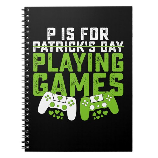 Pはゲーマー遊ゲーミングセントパトリックのゲーム ノートブック (正面)