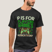 Pはゲームのた遊めのSt patricks day・ゲーマー・ボーイズ Tシャツ (正面)