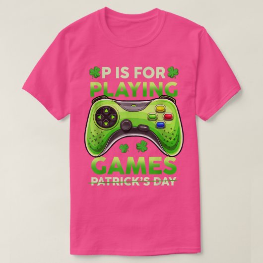 Pはゲーム遊ボーイズSt patricks dayおもしろい Tシャツ (デザイン正面)