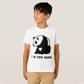 Pはパンダのためです Tシャツ (正面フル)