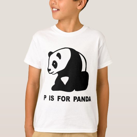 Pはパンダのためです Tシャツ (正面)
