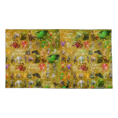 Pはフェニックスクリスマスピローケース(金ゴールド)用 枕カバー (裏面)