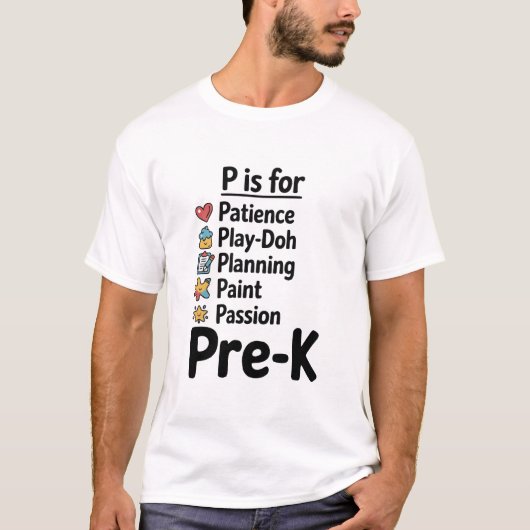 PはプレK先生ライフ新学期女性用 Tシャツ (正面)