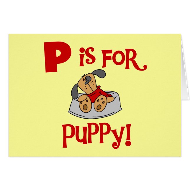 Pは子犬のTシャツおよびギフトのためです (正面横)