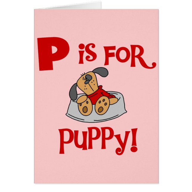Pは子犬のTシャツおよびギフトのためです (正面)