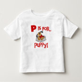 Pは子犬のTシャツおよびギフトのためです トドラーTシャツ (正面)