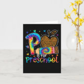 Pは幼稚園の先生のひょうのバックトゥスクール カード (黄色い花)