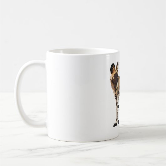 Pは犬絵を描飼い向け コーヒーマグカップ (左)