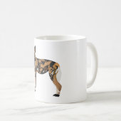 Pは犬色彩の鮮やかだ コーヒーマグカップ (正面右)