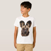 Pは犬色彩の鮮やかだ Tシャツ (正面フル)