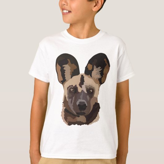 Pは犬色彩の鮮やかだ Tシャツ (正面)