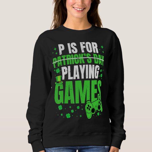 Pは遊のおもしろいSt patricks dayB スウェットシャツ (正面)