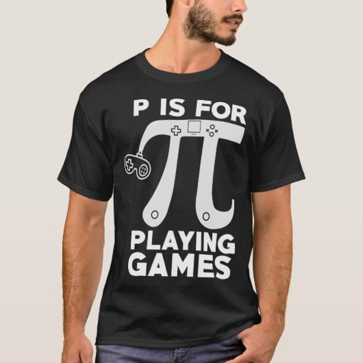 Pは遊のゲームPi数学シンボルの子おもしろい Tシャツ (正面)
