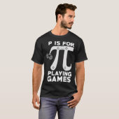 Pは遊のゲームPi数学シンボルの子おもしろい Tシャツ (正面フル)