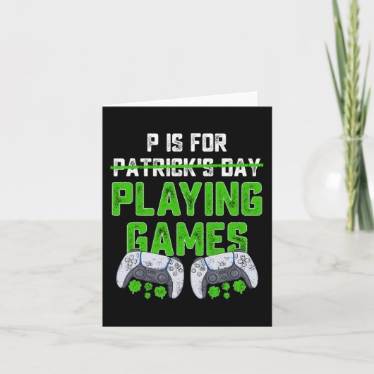 Pは遊St patricks dayおもしろいゲーマーB用 カード (正面)