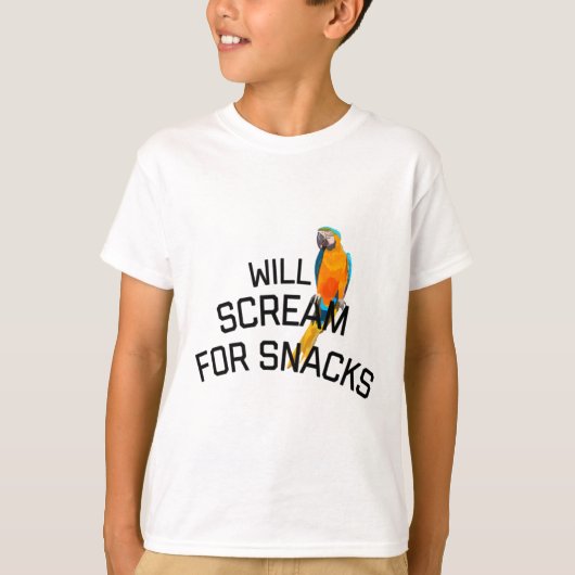 Pは鸚鵡だ Tシャツ (正面)