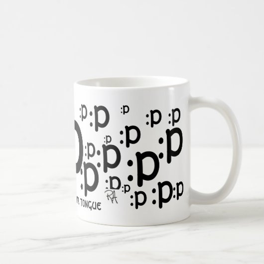 : pは、あなたの舌のマグを突き出ます コーヒーマグカップ (右)