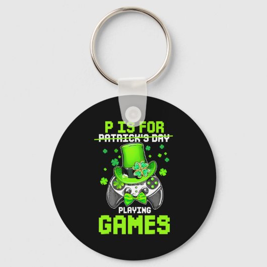PはGames Boy Kids遊 Video Gamer St Pat用 キーホルダー (正面)