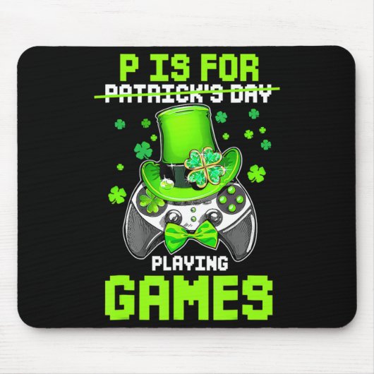 PはGames Boy Kids遊 Video Gamer St Pat用 マウスパッド (正面)