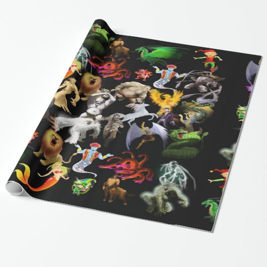 PはPhoenix Wrapping紙（黒）用 ラッピングペーパー (アンロールド)