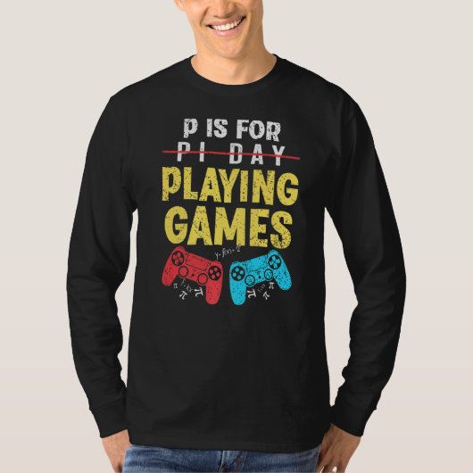 PはPi Day遊 Gamer Boys Kidのゲおもしろいーム用 Tシャツ (正面)