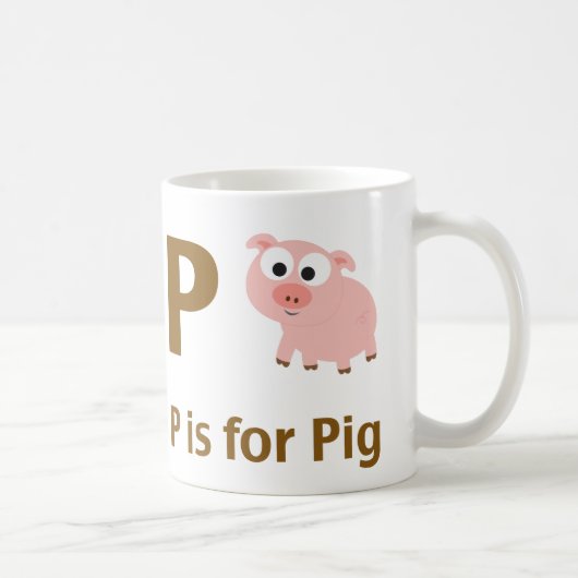 PはPig用 コーヒーマグカップ (右)