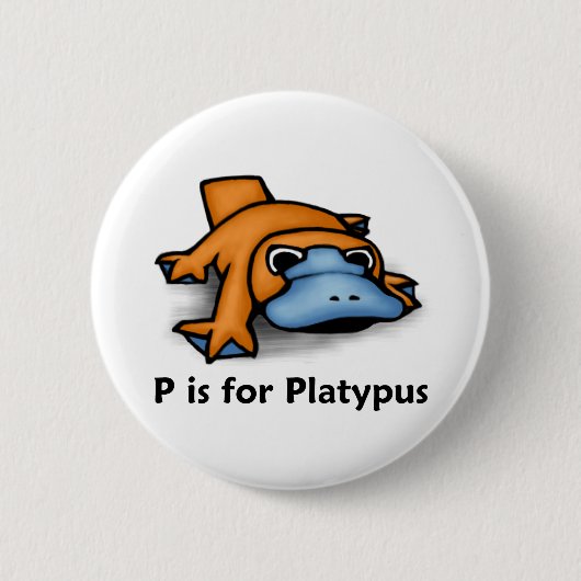 PはPlatypusのためです 缶バッジ (正面)