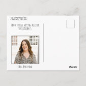 PはPRE-K新学期先生写真 ポストカード (裏面)