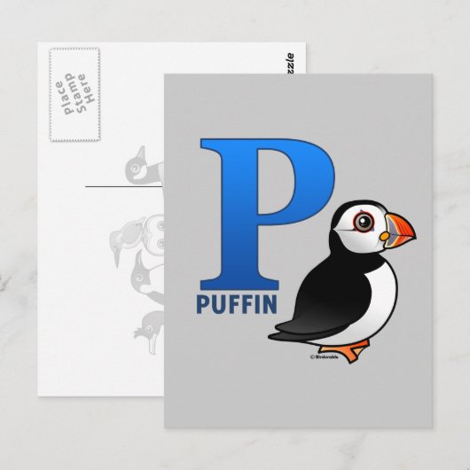 PはPuffin用 ポストカード (正面/裏面)