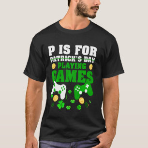 Pはs遊試合のセおもしろいスト・パトリックSゲーマーBo Tシャツ
