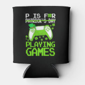 PはSt patricks day・ゲーマー遊・ボーイズの試合に向いている 缶クーラー (正面)