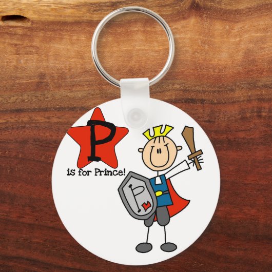 PはTシャツのプリンスとギフト用 キーホルダー (正面)