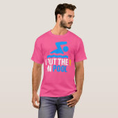 Pをプールに入おもしろいれる Tシャツ (正面フル)