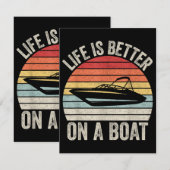 Pをボートに乗せた船のキャプテンの方がヴィンテージの生活が良い エンクロージャーカード (正面/裏面)