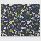 Pを包む庭に蝶や龍が飛ぶ ラッピングペーパー (フラット)