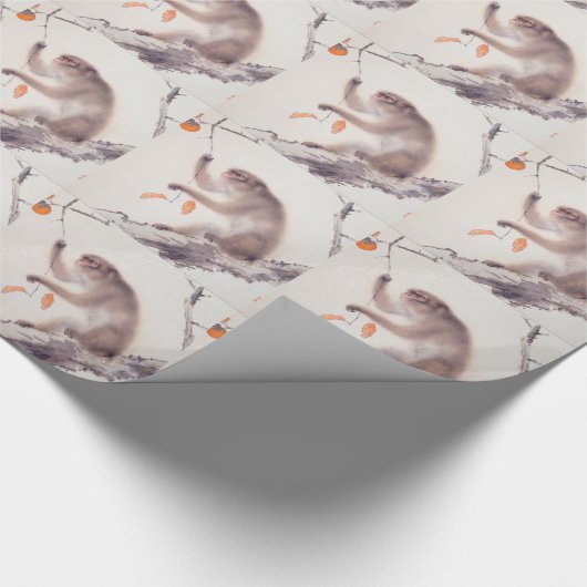 Pを包む猿の日本のな絵画の中国のな(占星術の)十二宮図 ラッピングペーパー (角)