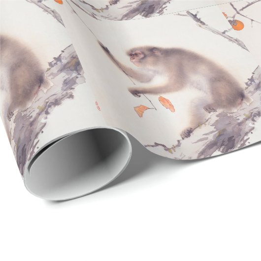 Pを包む猿の日本のな絵画の中国のな(占星術の)十二宮図 ラッピングペーパー (ロールコーナー)